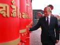 Putin en su visita al monasterio budista más grande de Rusia en Tuvá (fronteriza con Mongolia)