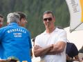 Spanish President Pedro Sánchez and his wife Begoña Gómez at the UCI 2024 Mountain Bike World Cup Pal Arinsal Andorra. 31 August 2024
