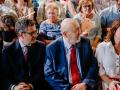 (I-D) El ministro de la Presidencia, Relaciones con las Cortes y Memoria Democrática, Félix Bolaños; el presidente del Centro de Estudios Sociológicos (CIS), José Félix Tezanos, y la vicesecretaria general del PSOE, Adriana Lastra, conversan en la presentación del libro 'Pedro Sánchez. Había partido: de las primarias a la Moncloa', de José Félix Tezanos, en el Círculo de Bellas Artes, a 21 de junio de 2022, en Madrid (España
