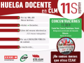 Cartel de la huelga del 11 convocada en educación