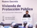 Carlos Mazón, durante la presentación del nuevo decreto de Vivienda de Protección Pública