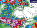 Precipitación acumulada en milímetros en el norte de África para los próximos 10 días