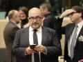 El ya ex ministro de Cultura italiano, Gennaro Sangiuliano, al inicio de un consejo