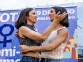 La secretaria general de Podemos, Ione Belarra y la eurodiputada de Podemos, Irene Montero,