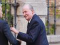 Spanish King Emeritus Juan Carlos I during funeral of Juan Gomez Acebo in Madrid on Sunday, 8 September 2024.