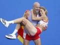 La atleta española Elena Congost, medalla de bronce en la final de la maratón T12 femenino