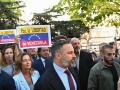 Santiago Abascal participa en una concentración convocada ante el Congreso para reivindicar la victoria de Edmundo González