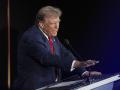 Donald Trump en acción durante el debate