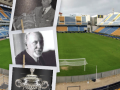 Fotomontaje de José León de Carranza, Ramón de Carranza, el trofeo Carranza y el estadio del Cádiz