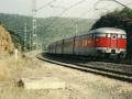 El Talgo Almería-Madrid a su paso por la estación de Las Correderas, en Santa Elena (Jaén)