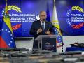 El ministro del Interior de Venezuela, Diosdado Cabello, dando una conferencia de prensa el 14 de septiembre de 2024