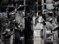 Edificio destruido en las afueras de Járkov el 21 de junio de 2022