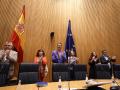 Pedro Sánchez, al inicio de la reunión con sus diputados y senadores