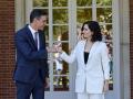 Pedro Sánchez e Isabel Díaz Ayuso en La Moncloa