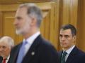 El Rey y el presidente del Gobierno, Pedro Sánchez, en el Palacio de La Zarzuela