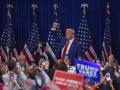 Trump en un mitin en Nueva York