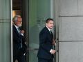 El jefe de personal de Adif, Michaux Miranda (d), sale de declarar como testigo en el ‘caso Koldo’, en la Audiencia Nacional