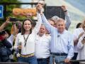 María Corina Machado Edmundo González Urrutia durante una manifestación, en Caracas (Venezuela)