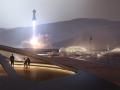 Naves Starship despegando de Marte, en un vídeo promocional de SpaceX