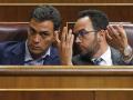 Pedro Sánchez junto a Antonio Hernando, en una imagen de archivo