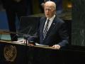 El presidente de Estados Unidos, Joe Biden, habla durante la 79.ª sesión de la Asamblea General de las Naciones Unidas(1)