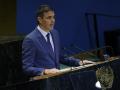 El presidente del Gobierno, Pedro Sánchez, en Nueva York, este martes
