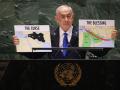Benjamín Netanyahu, primer ministro israelí, habla en la 79º Asamblea de las Naciones Unidas