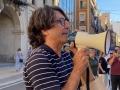 Un hostelero de Alicante, durante una protesta contra el Ayuntamiento