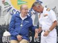 The King emeritus Juan Carlos I receives a medal at the Sanxenxo yacht club. In Sanxenxo on 29 September 2024