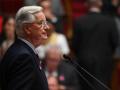 El primer ministro francés, Michel Barnier, frente a la Asamblea Nacional.