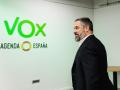 El presidente de Vox, Santiago Abascal, en la sede nacional del partido