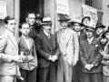 En el centro, Francesc Macià y Lluís Companys, fundadores de ERC