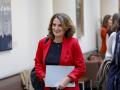 Teresa Ribera, vicepresidenta tercera, a su llegada al Senado