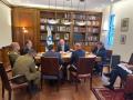 El primer ministro de Israel, Benjamin Netanyahu, durante su conversación telefónica con el presidente de Estados Unidos, Joe Biden