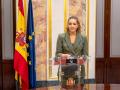 La vicesecretaria de Sanidad y Educación del PP, Ester Muñoz, ante los medios