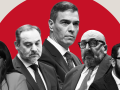 Delcy Rodríguez, José Luis Ábalos, Pedro Sánchez, Koldo García y Víctor de Aldama