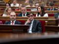 El presidente de la Generalitat de Catalunya, Salvador Illa (d), durante un debate de Política General en el Parlament de Cataluña, a 10 de octubre de 2024, en Barcelona, Cataluña (España). Este jueves continúa en el Parlament de Cataluña el Pleno en el que el presidente de la Generalitat, presenta las líneas generales de la política de su Govern para los próximos años reivindicando los acuerdos firmados con ERC y los Comunes.

David Zorrakino / Europa Press
10 OCTUBRE 2024;PARLAMENT;TERCERA SESIÓN;DEBATE;POLÍTICA GENERAL;BARCELONA;CATALUNYA
10/10/2024