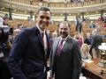 Pedro Sánchez y José Luis Ábalos, en una sesión de control al gobierno en octubre de 2018