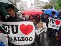 Una manifestación en defensa del idioma gallego