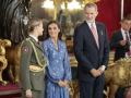 Los Reyes y la Princesa de Asturias, en la Fiesta Nacional del año pasado