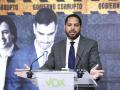 El secretario general de Vox, Ignacio Garriga, durante una rueda de prensa
