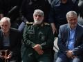 El jefe de la fuerza Quds de la Guardia Revolucionaria de Irán, Esmail Qaani, asiste a una ceremonia fúnebre, en Teherán