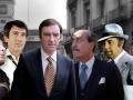 De izquierda a derecha, Javier Bardem, Alfredo Landa, José Sacristán, Fernando Fernán Gómez, José Luis López Vázquez, Fernando Rey y Antonio Banderas