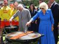 King Charles III and Queen Camilla during a community barbeque hosted by the Premier of New South Wales Chris Minns in Sydney, on day three of the royal visit to Australia and Samoa. Picture date: Tuesday October 22, 2024. *** Local Caption *** .