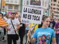 Manifestación nacionalista en Valencia, el pasado 9 de octubre
