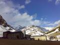 Vista del santuario de Nuria, en el Pirineo