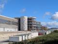 Estructuras cilíndricas que Estrella Galicia construye en su nueva fábrica de Arteixo (La Coruña)