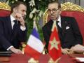 El presidente de Francia, Emmanuel Macron, junto al Rey de Marruecos, Mohamed VI, en Rabat
