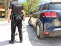 Un agente de la Policía Nacional, en Barcelona
