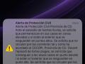 Mensaje de alerta de Protección Civil por la DANA en la provincia de Castellón